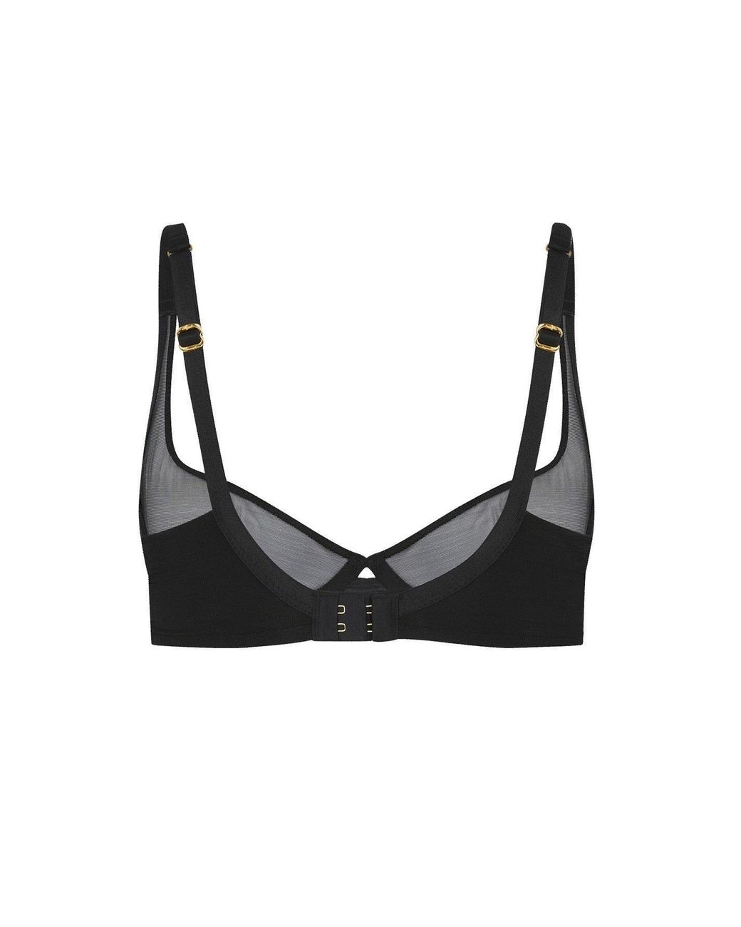 Agent Provocateur Black Lucky Demi Cup Plunge Underwired Bra