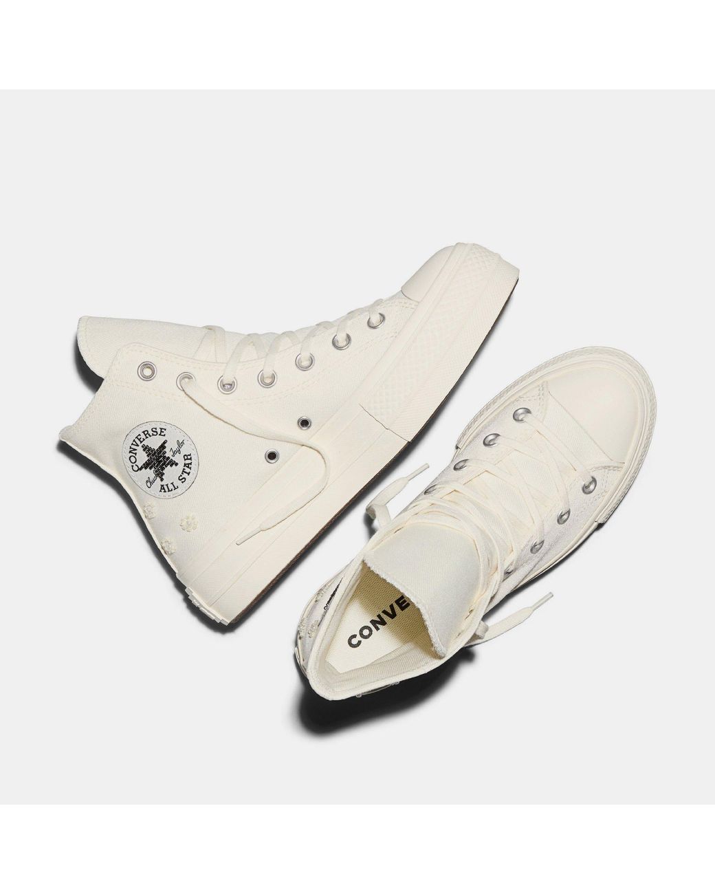 Converse White Chuck Taylor All Star Lif Platform Trainers