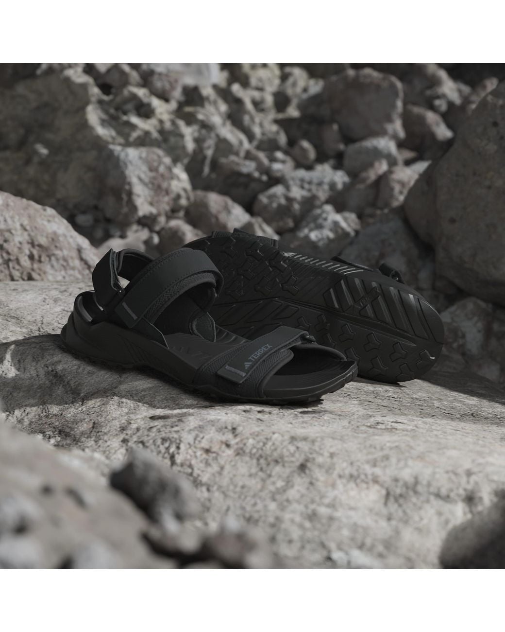 Adidas Black Terrex Hydroterra Sandals for men