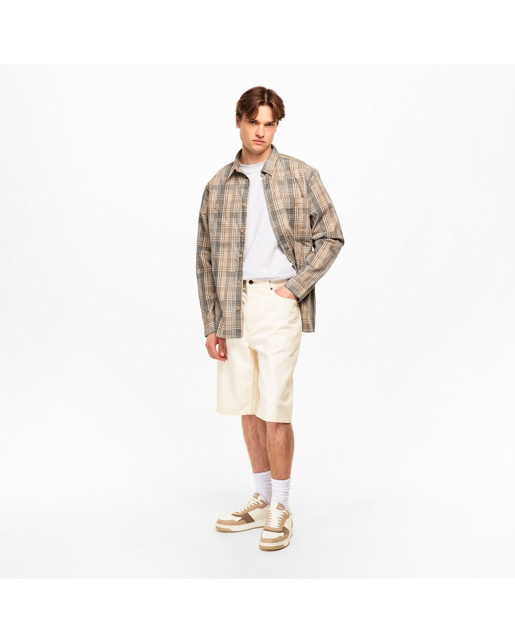 HUGO Natural Denim Shorts for men