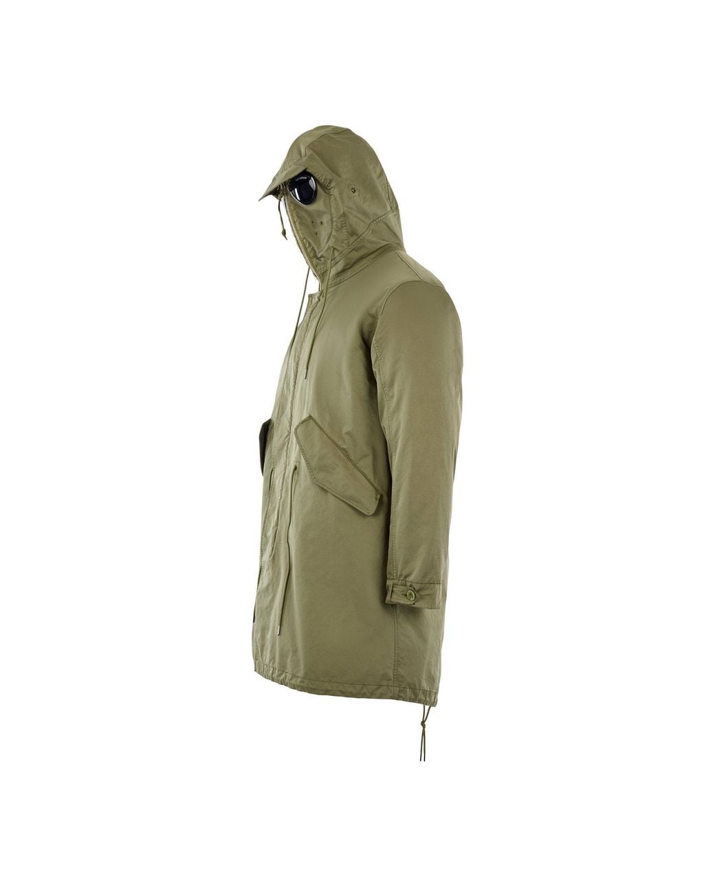C P Company Green Explorer Hooded Long Sleeve Parka for men