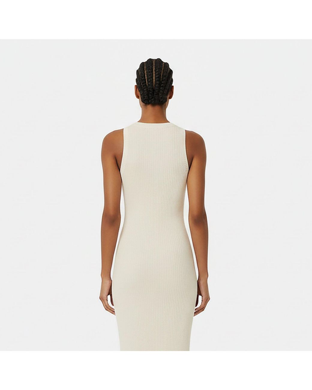 Jack Wills White Knitted Maxi Racer Dress