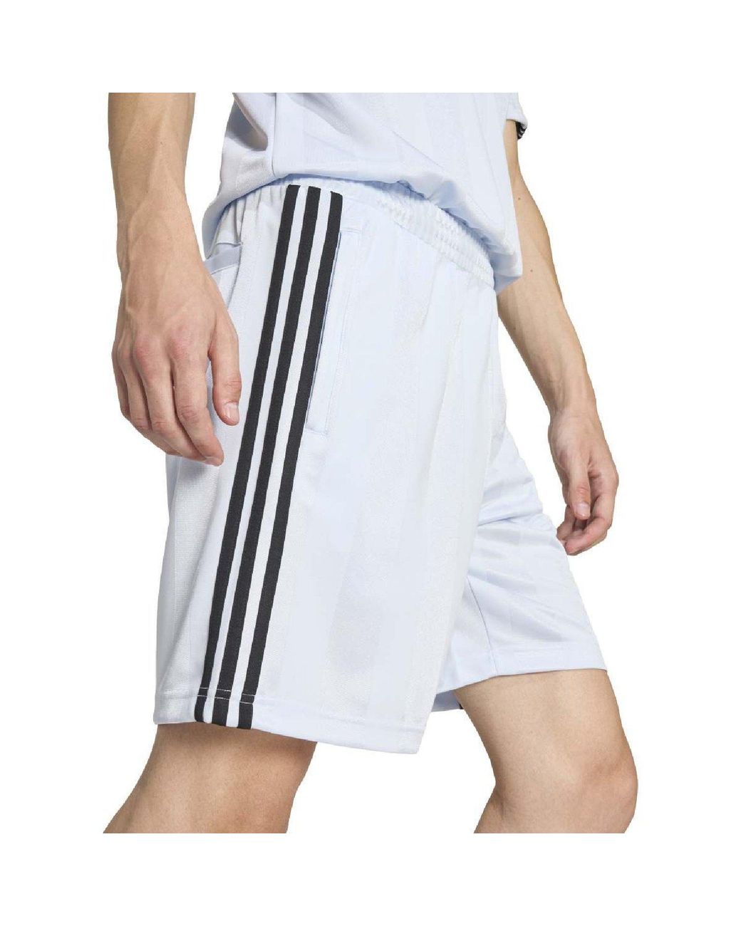 Adidas Originals Blue 3- Stripes Loose Engineered Shorts for men