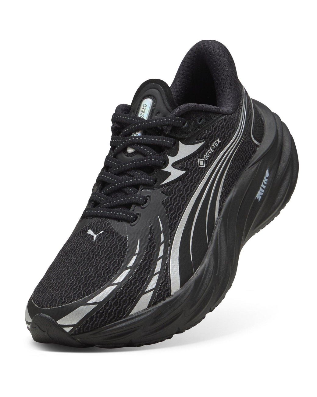 PUMA Black Velocity Nitro 4 Gore-Tex Waterproof Road Running Shoes