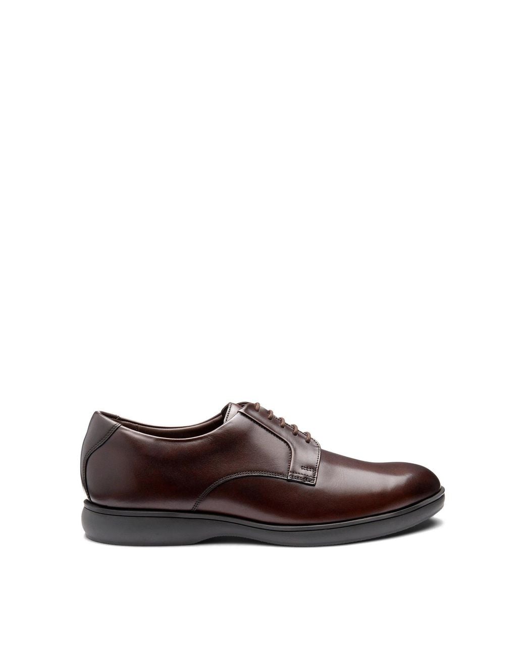 Loake Brown Irwin Derby Shoes for men