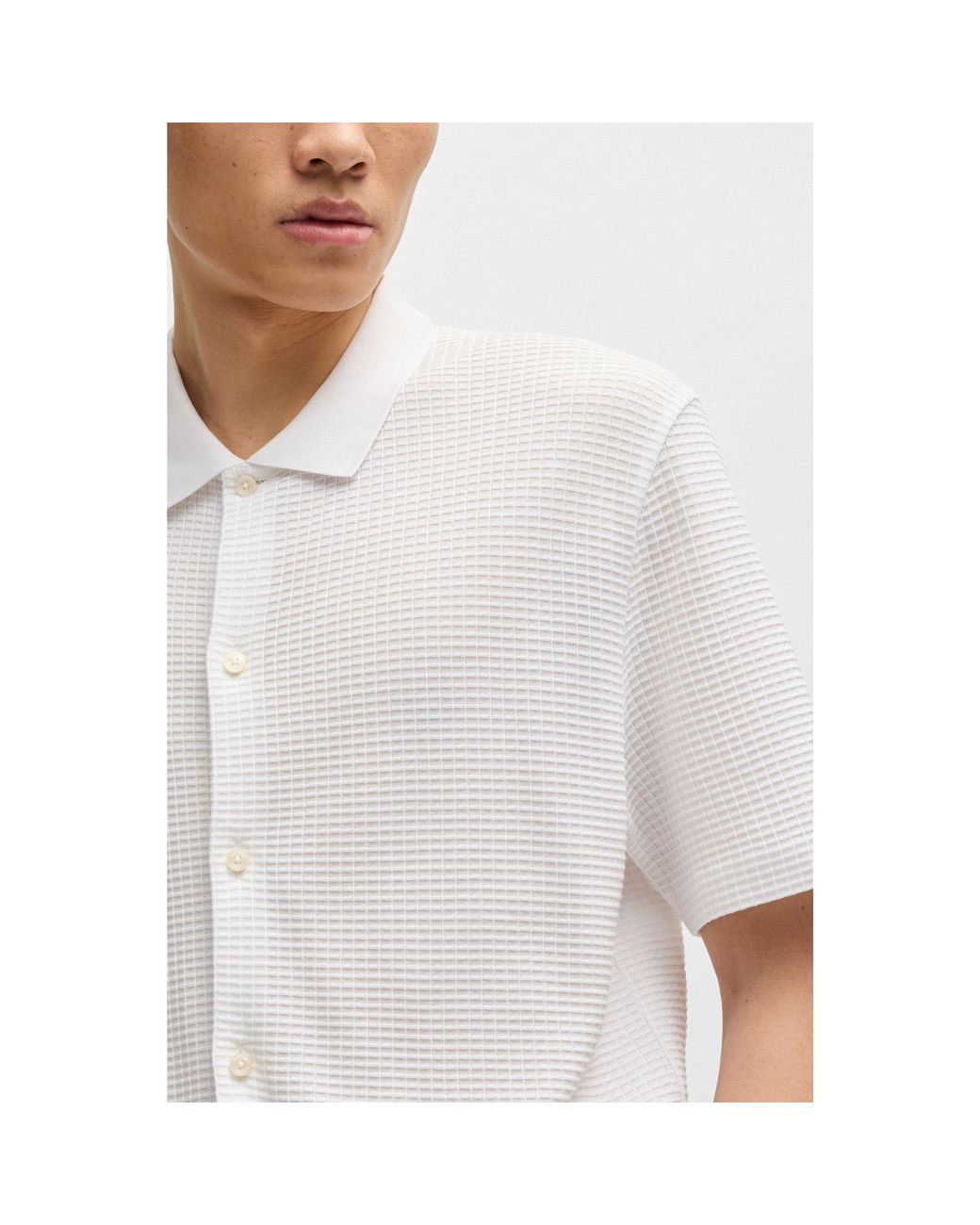 Boss Gray C-Palladio 120 Cotton Short Sleeve Polo Shirt for men