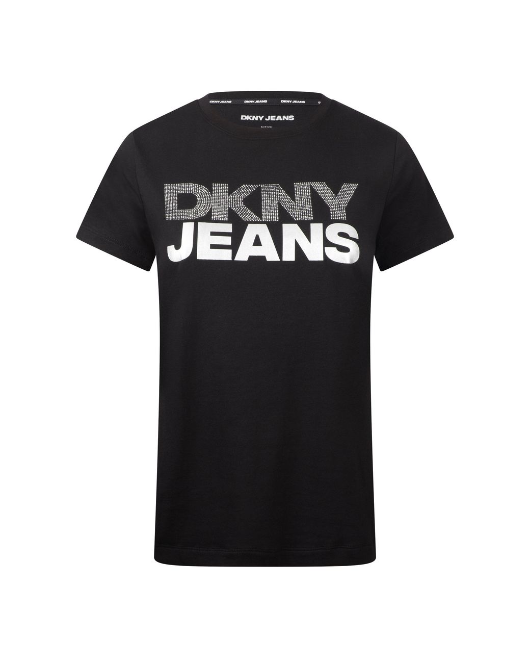 DKNY Black Jeans Stacked R Logo T- Shirt