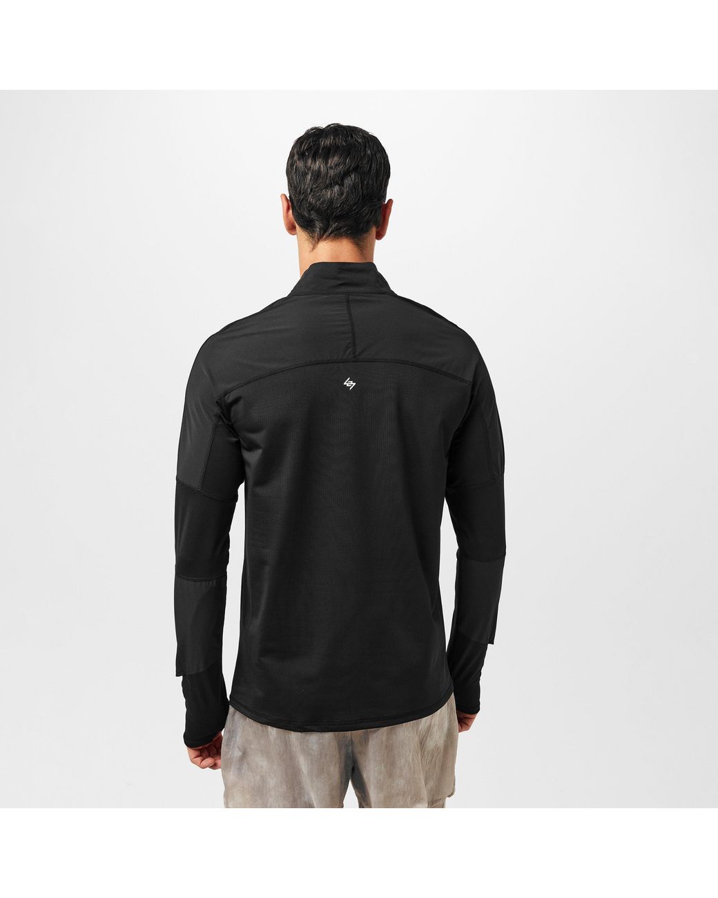 REPRESENT 247 Gray Quarter-Zip Long-Sleeve Performance Gym Top for men