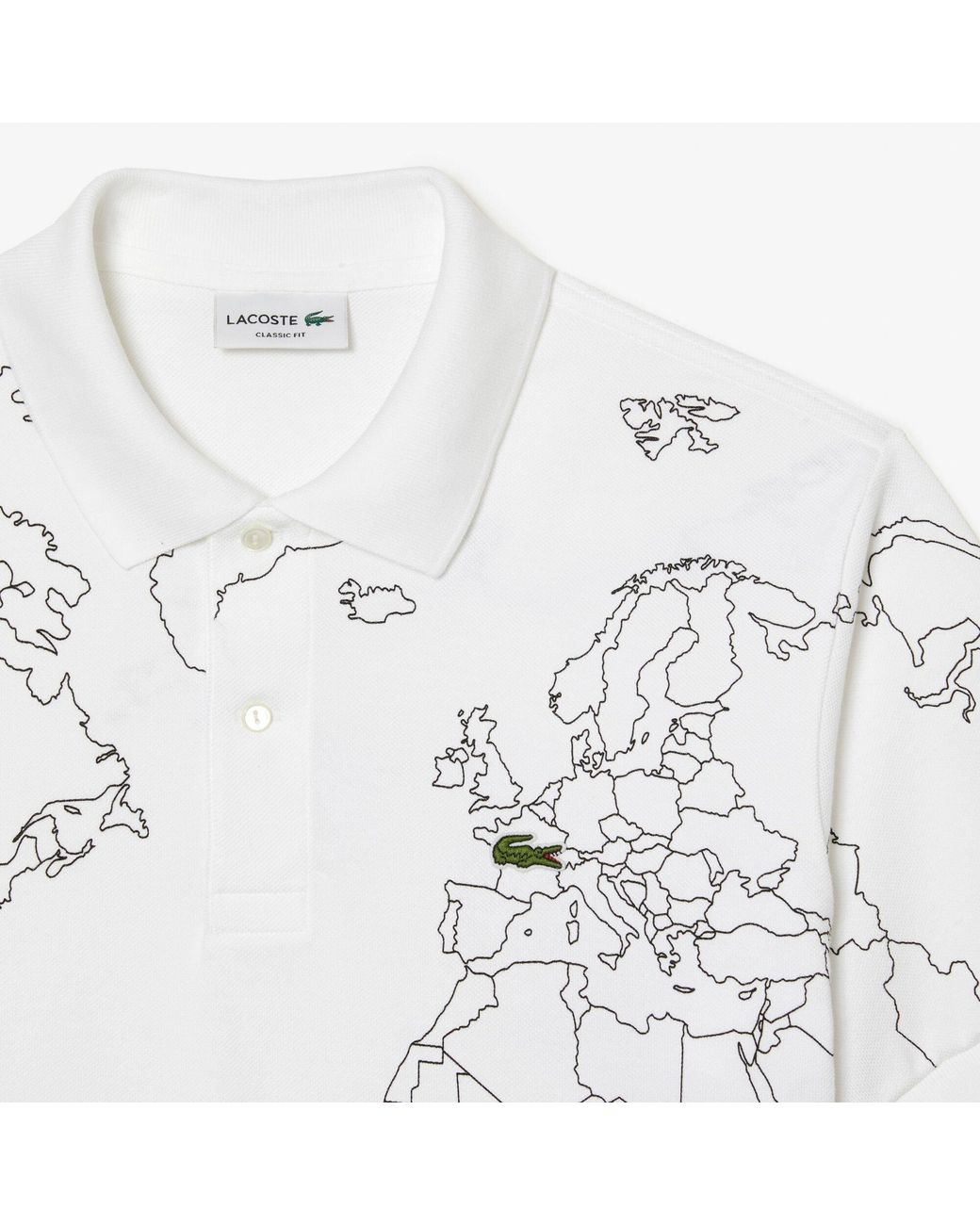 Lacoste White Short-Sleeve Polo Shirt for men