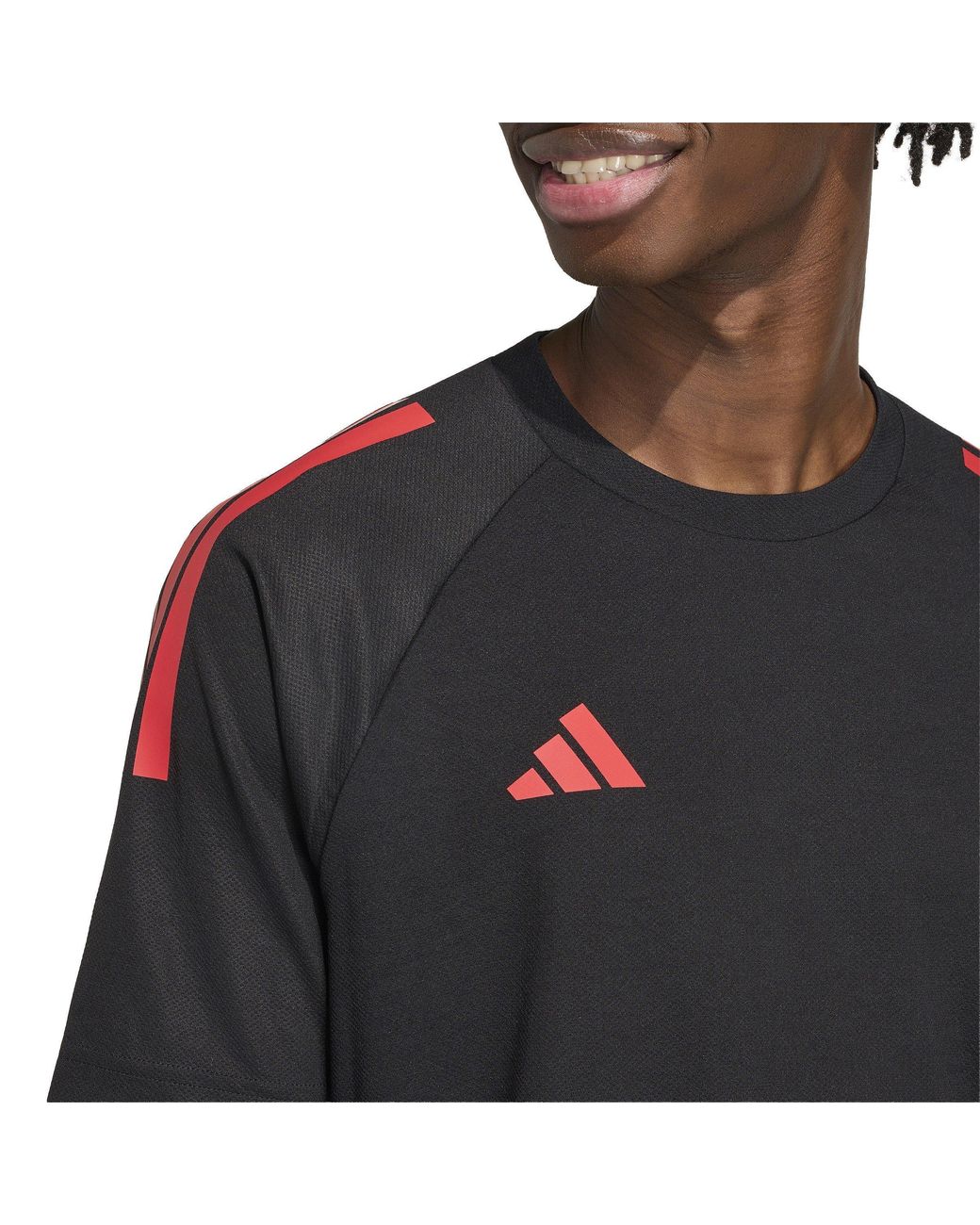 Adidas Black Classic 3 Stripe Sereno T-Shirt for men