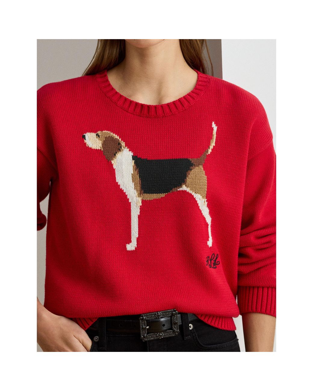 Ralph Lauren Red Crew Neck Jumper