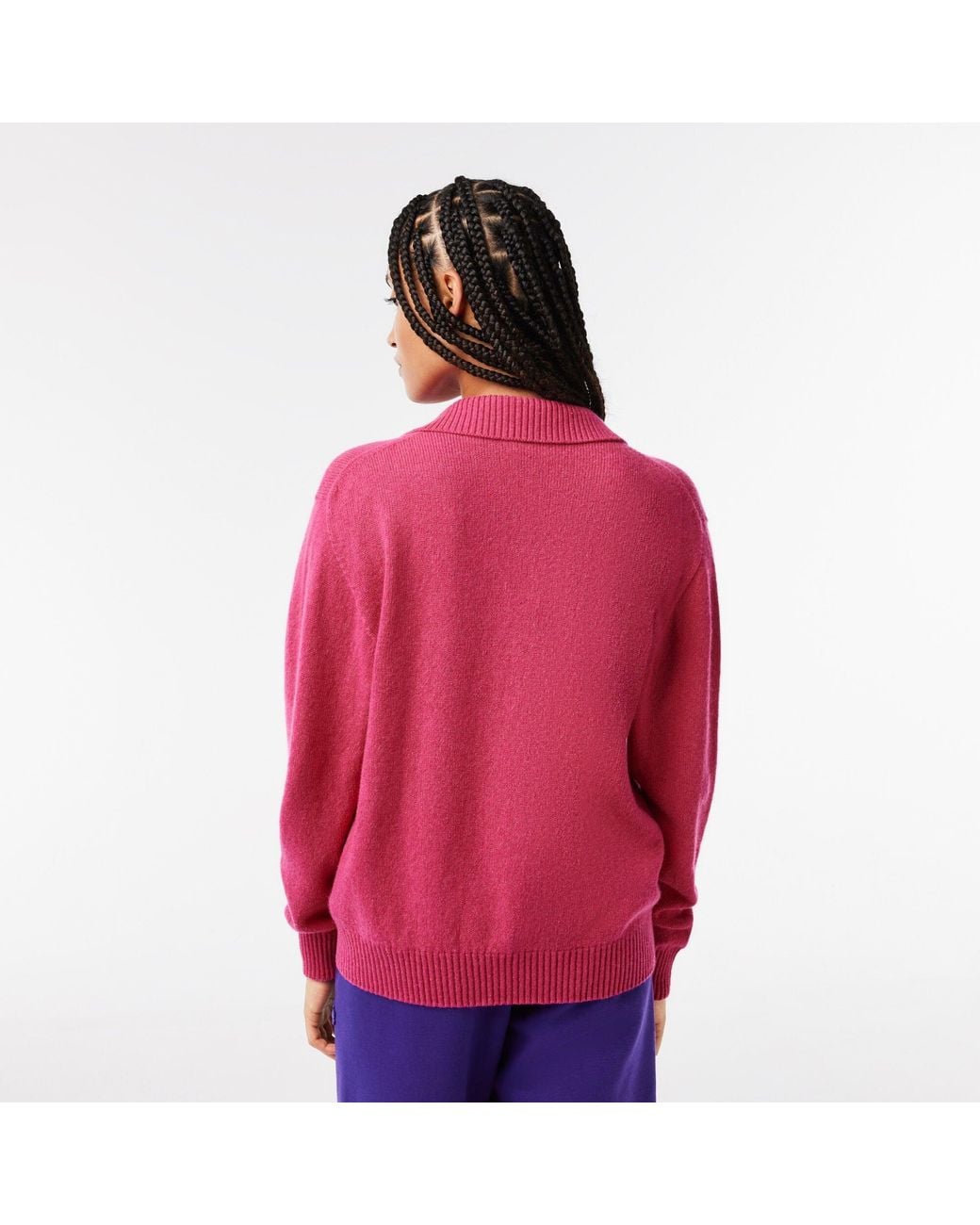 Lacoste Crocodile Logo Collared Neck Long Sleeve Sweater