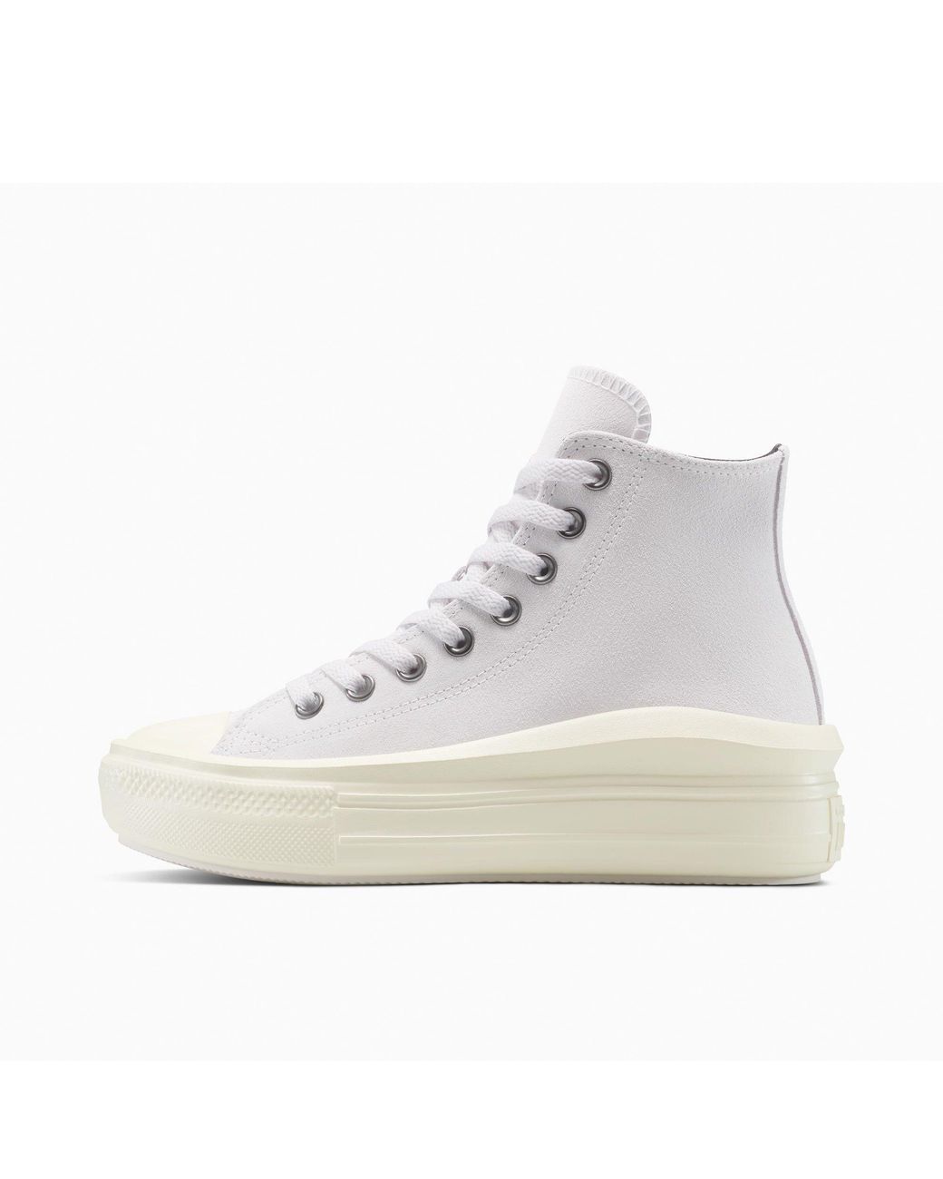 Converse White Chuck Taylor All Star Move Suede Trainers