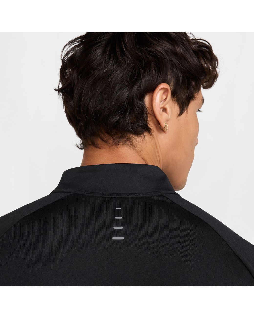Nike Black Stride Dri-Fit 1/4-Zip Running Top for men