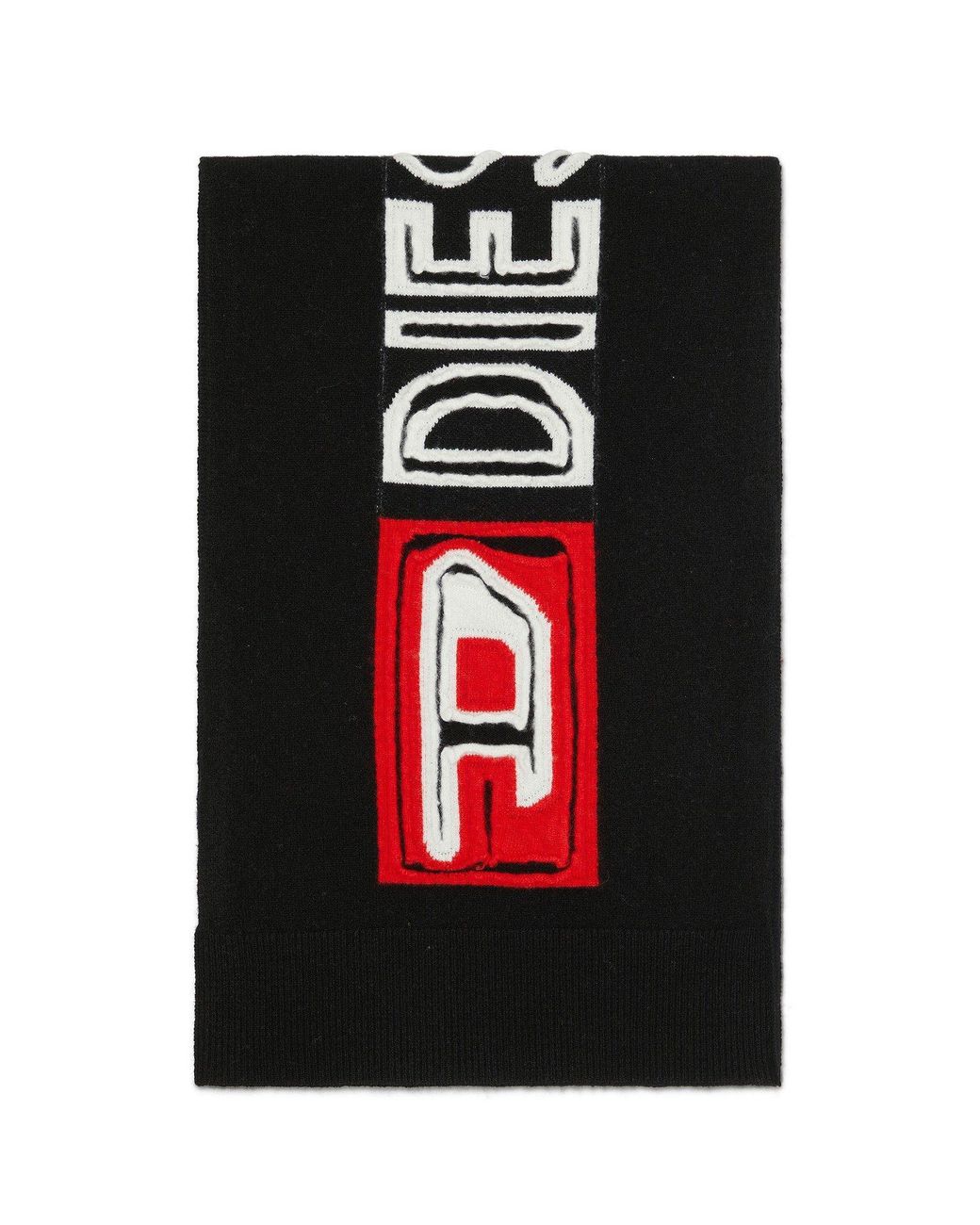 DIESEL Black Adults Midweight Scarf