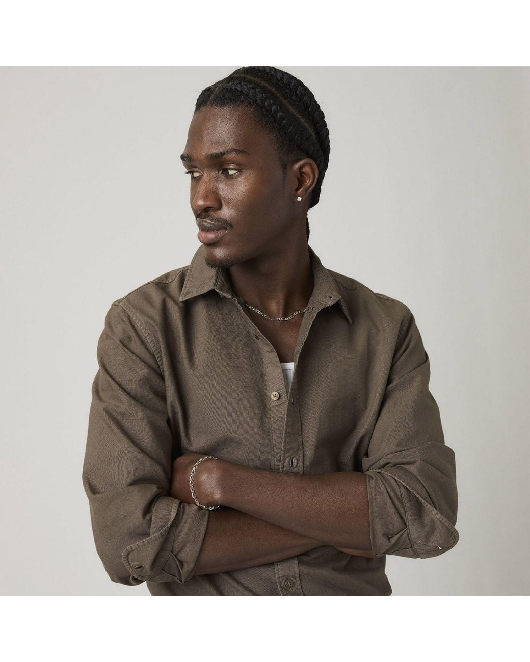Levi's Green Levi's Button Down Sh for men