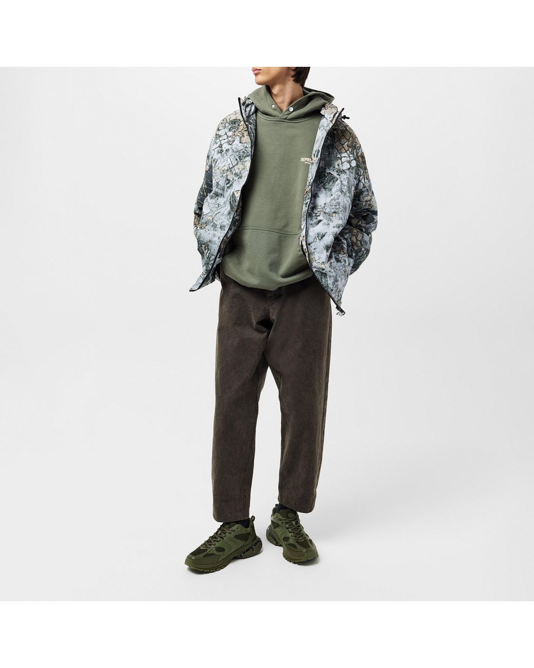 DIESEL Green Oversized Chunky Trainers for men