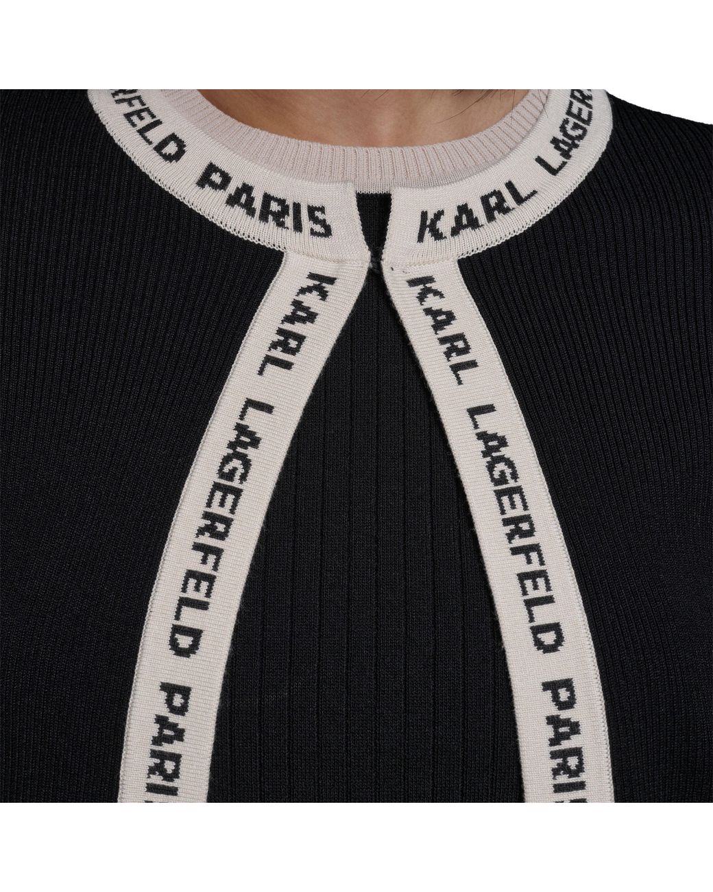 Karl Lagerfeld Black Sportswear Cardigan