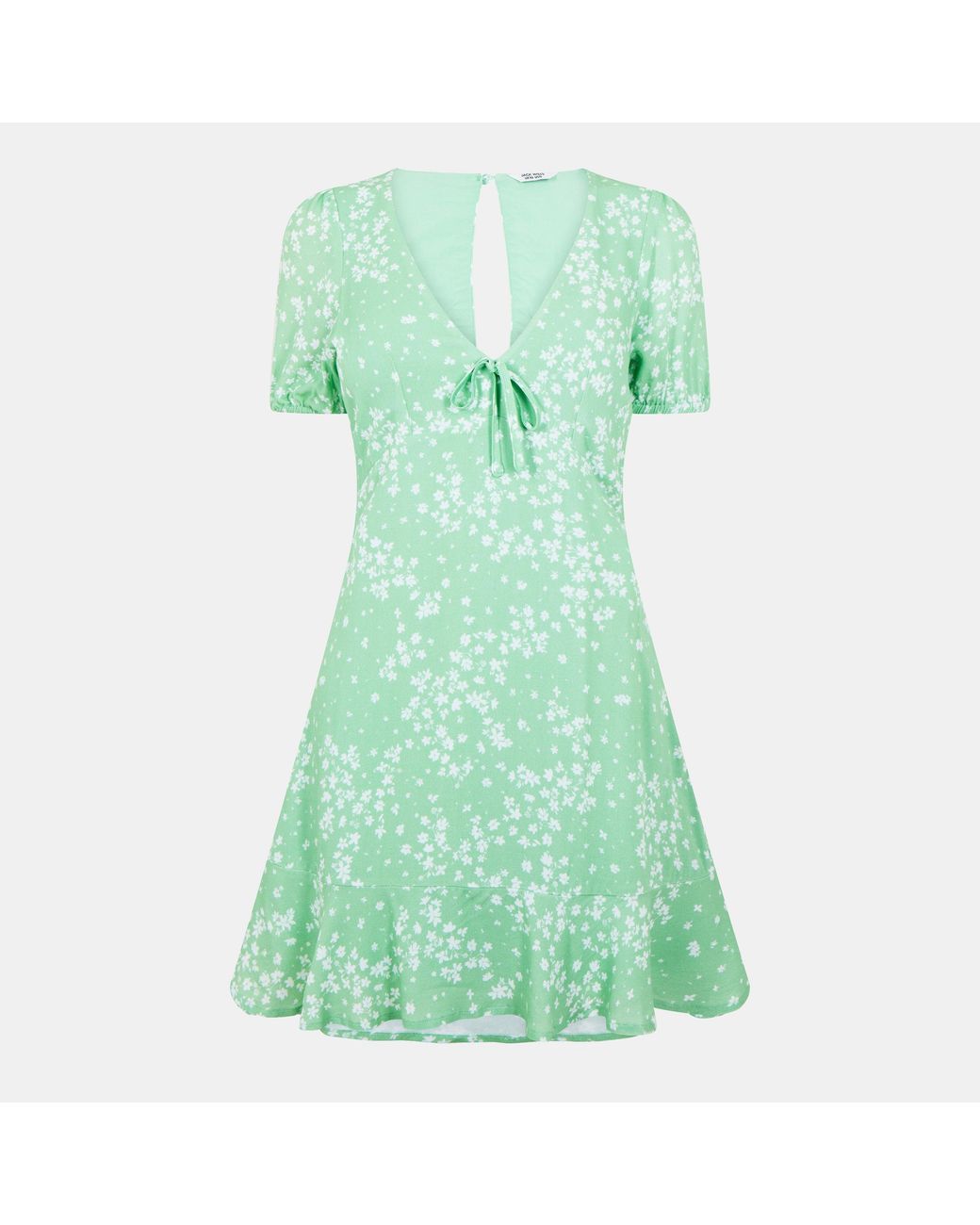 Jack Wills Green Jw Cut Out Mini Dress