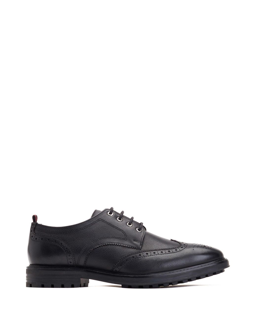 Base London Black Yukon Grain Derby Shoes for men