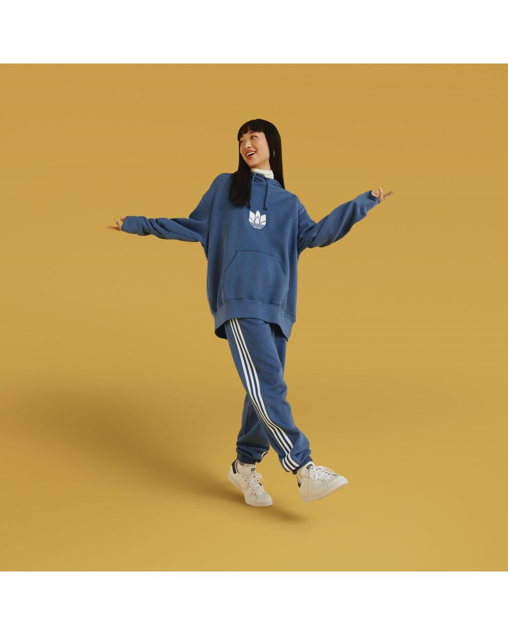 Adidas Originals Blue Closed Hem Jersey Joggers