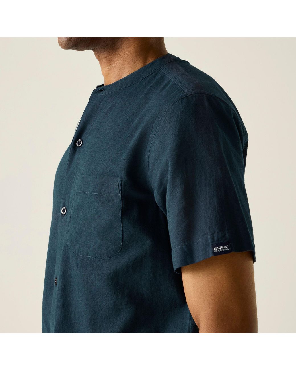 Regatta Blue Lovrey Soft Linen Shirt for men