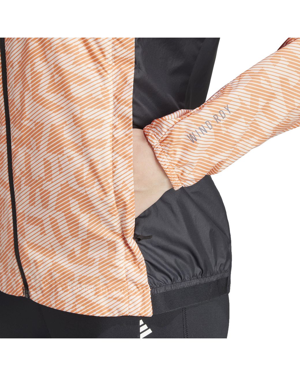 Adidas White Trail Wind Performance Running Jacket