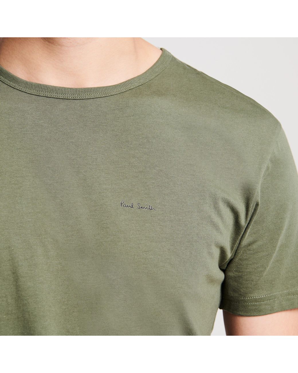 Paul Smith Green Regular Fit Chest Logo T-Shirt for men