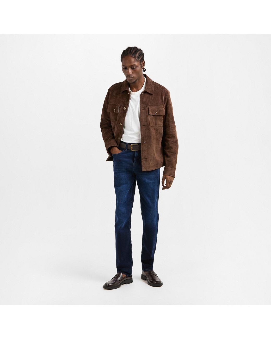 7 For All Mankind Blue Slimmy Slim Fit Jeans for men