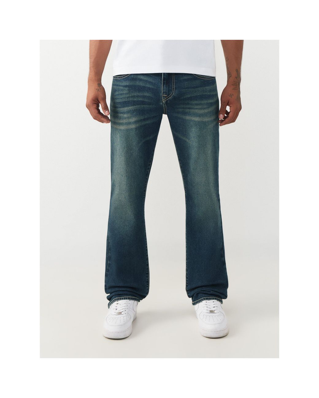 True Religion Blue Straight Leg Jeans for men