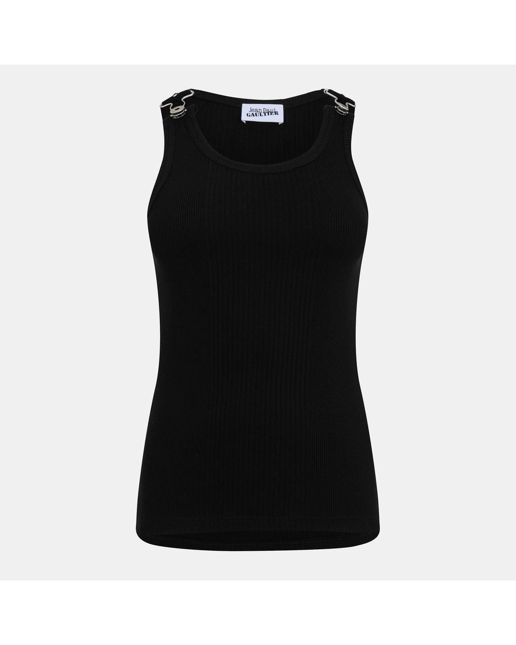 Jean Paul Gaultier Black Rib Tank Vest