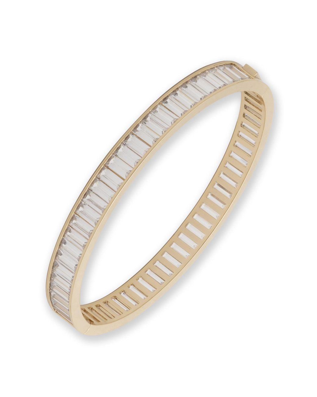 Ralph Lauren Metallic Lauren Ralph Lauren Tone & Crystal Baguette Hinge Bangle