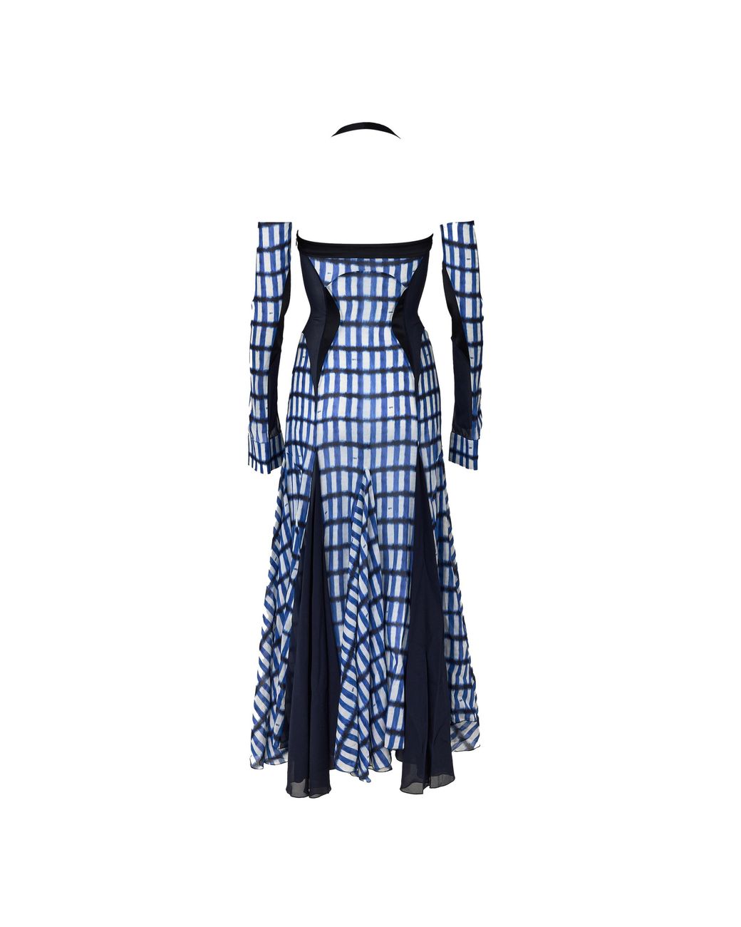 Off-White c/o Virgil Abloh Blue Floor-Sweeping Maxi Dress