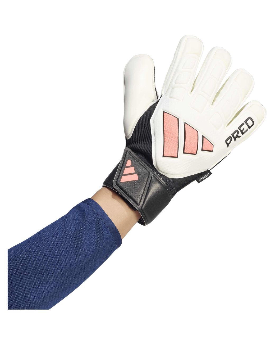 Adidas White Predator Match Fingersave Goalkeeper Gloves Adults