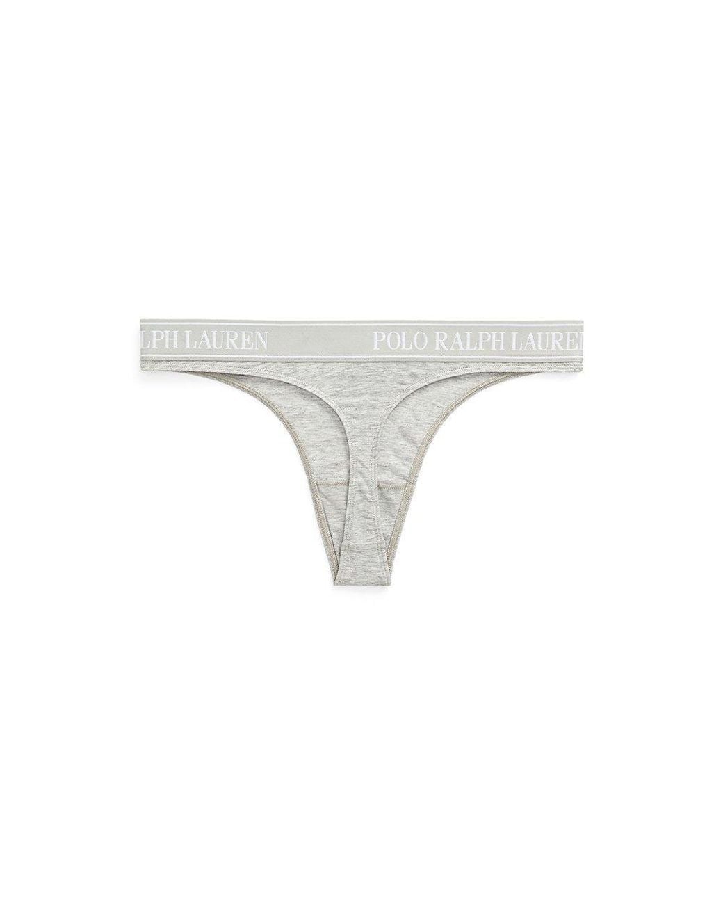 Polo Ralph Lauren Gray Mid Rise Jersey Thong