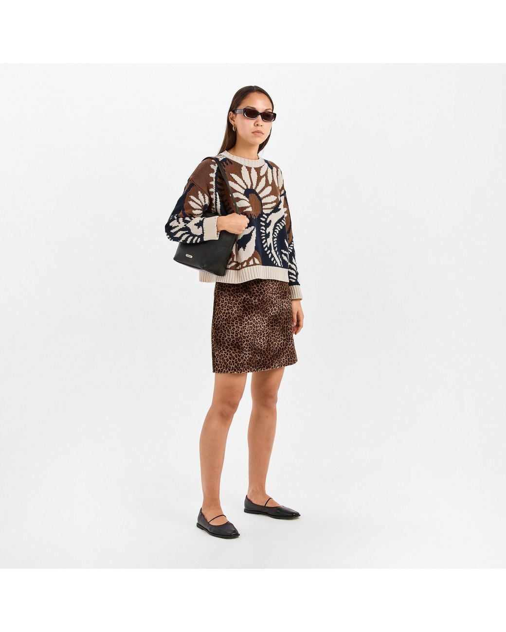 Weekend by Maxmara Brown Disco Midi Skirt