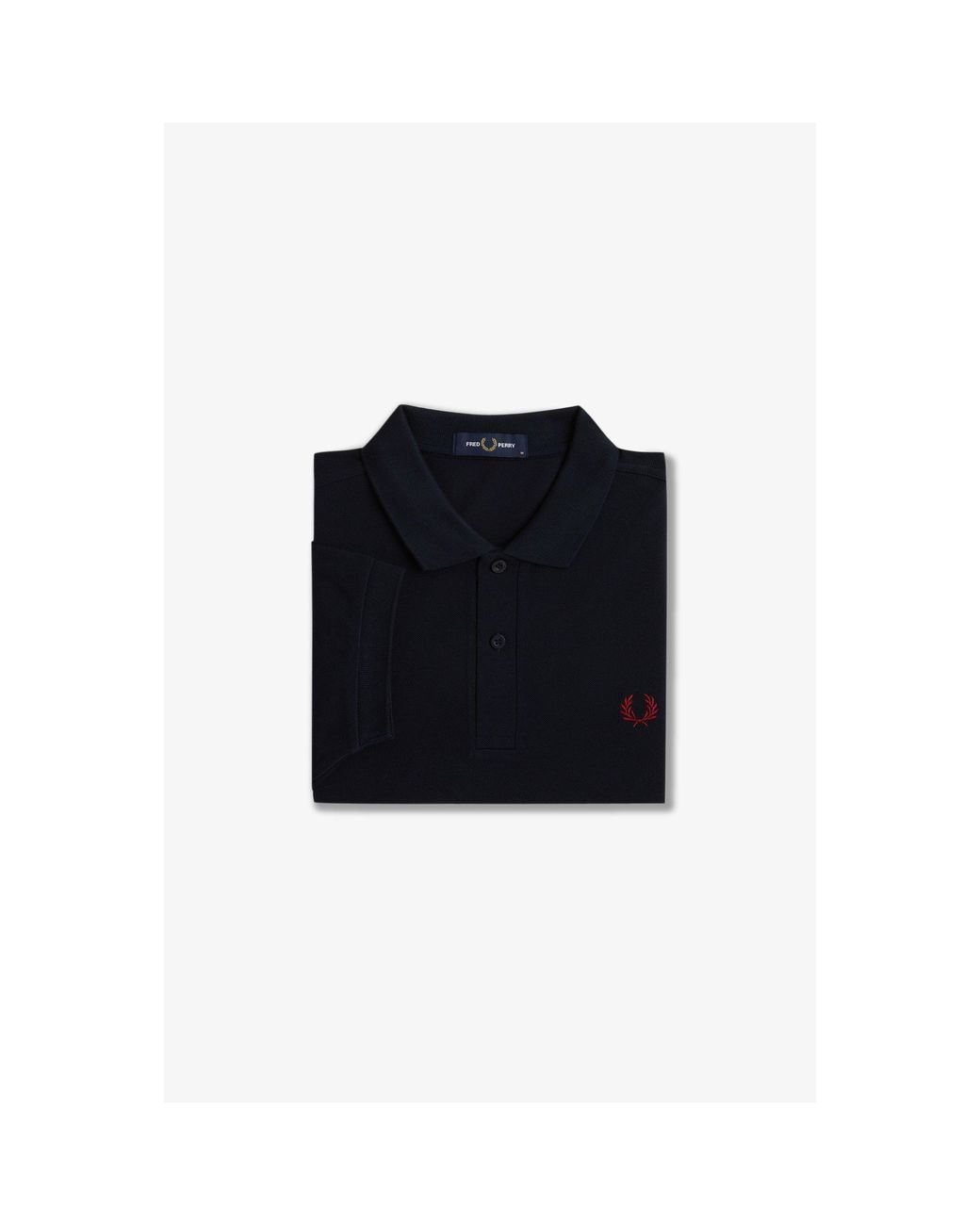 Fred Perry Black Plain Polo Shirt for men