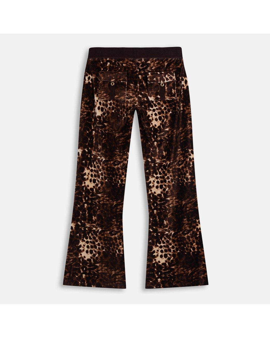 Juicy Couture Brown Velour Animal Print Joggers