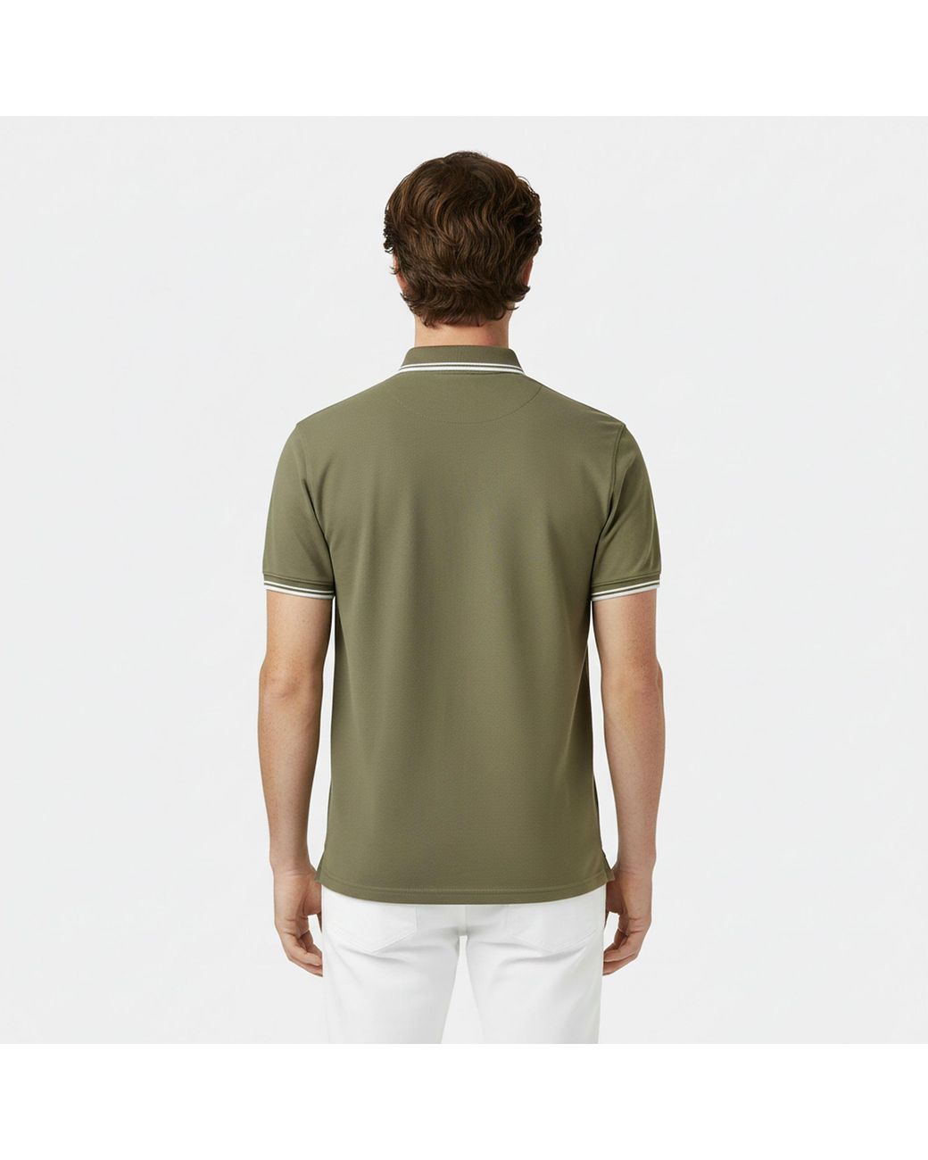 Jack Wills Green Edgeware Tipped Polo for men