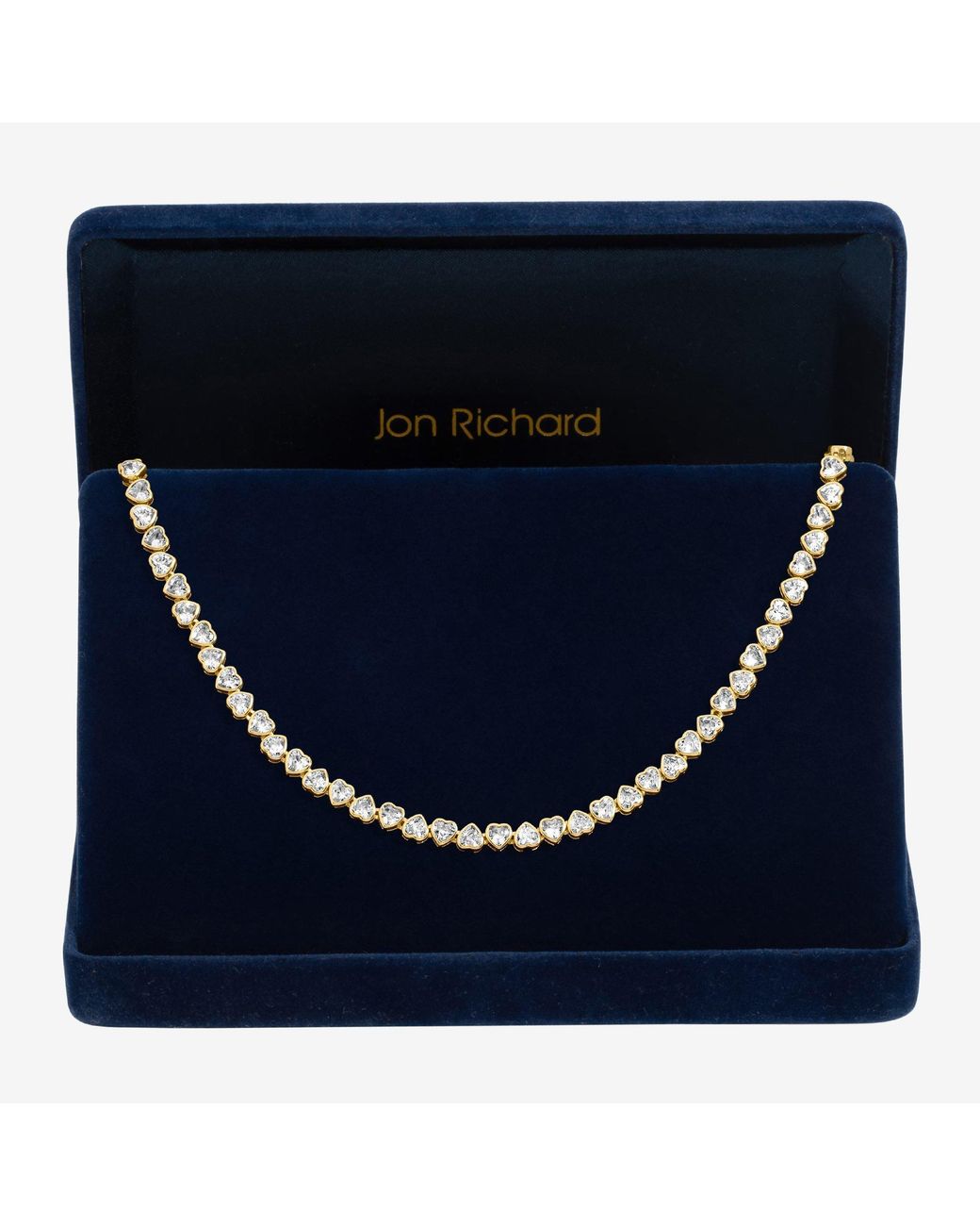 Jon Richard Blue Plated Cubic Zirconia Heart Allway Necklace