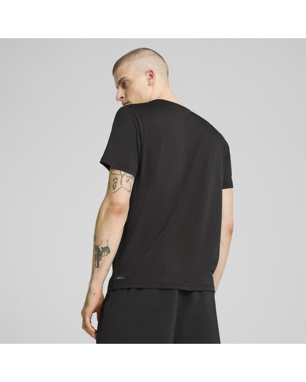 PUMA Black M Tad Essentials Solid Cat Tee (Lc T-Shirt for men