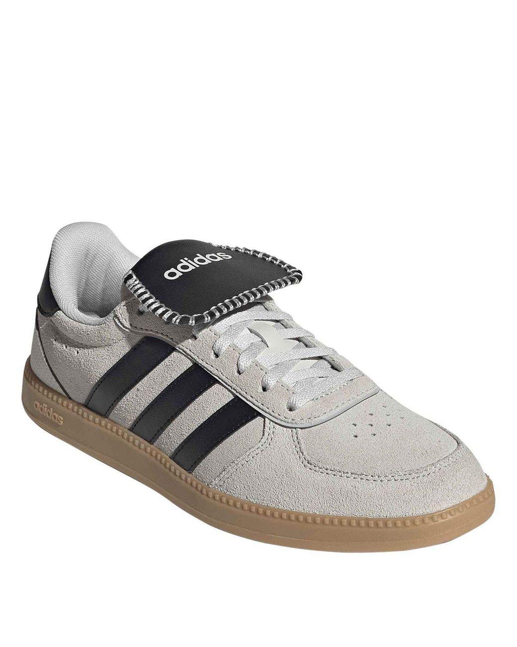 Adidas Gray Breaknet Sleek Suede Low-Top Trainers