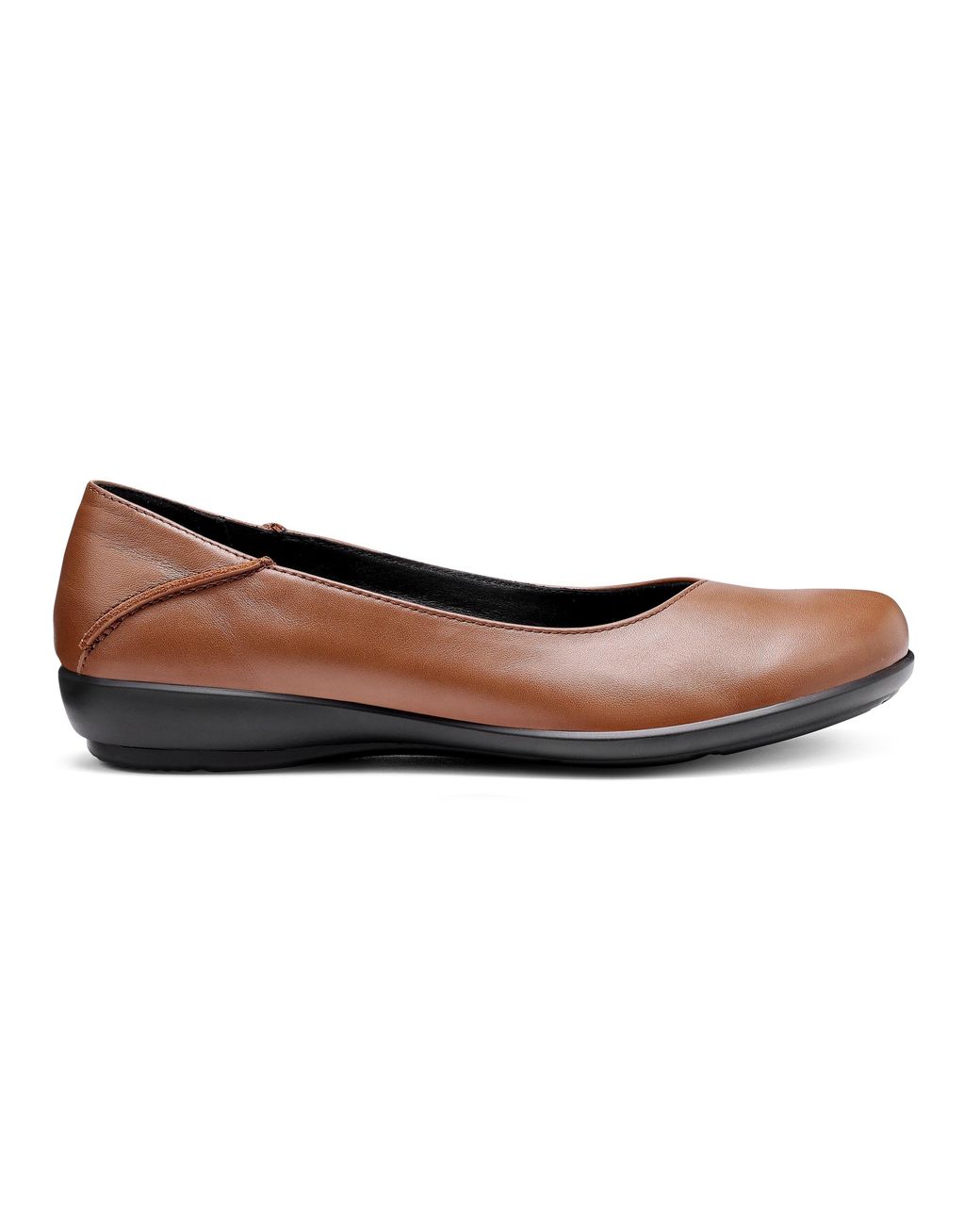 Hotter Brown Birdie Wide Fit Ballerina Pumps