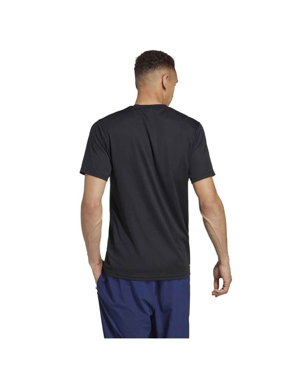 Adidas Black Training Essentials Base T Shirt for men