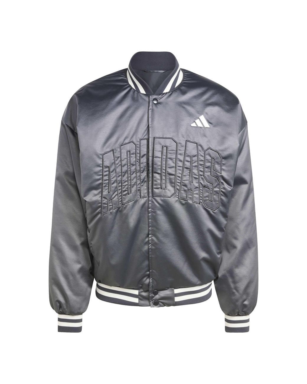 Adidas Gray Stadium Puffer Jacket for men