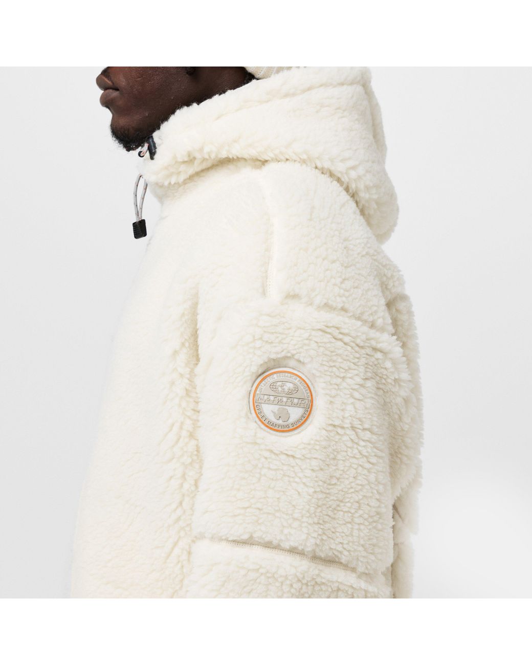 Napapijri Natural Napa Insulated Streamlined Fit Sherpa Jacket for men