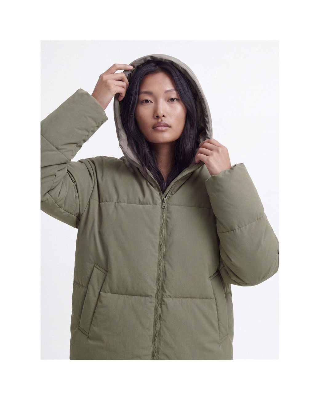 JJXX Green Galaxy Puffer Jacket