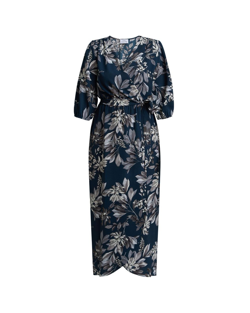 Gina Bacconi Blue Gwyneth Floral Print Maxi Dress