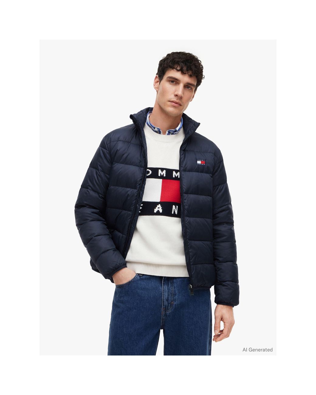 Tommy Hilfiger Blue Packable Down Short-Puffer Jacket for men