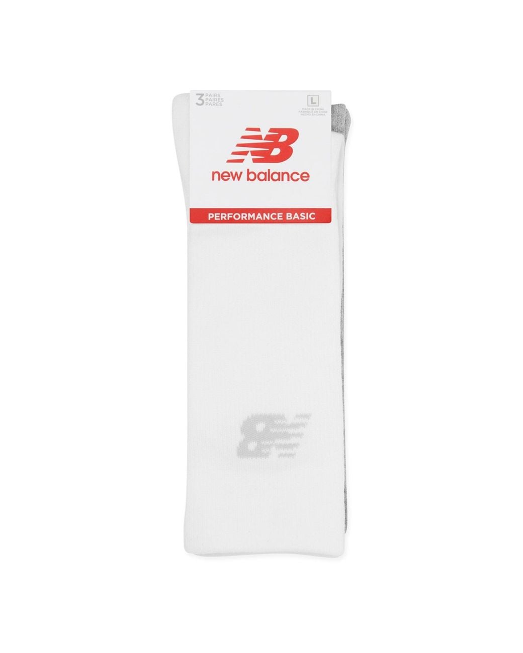 New Balance Gray Crew Socks 3 Pack